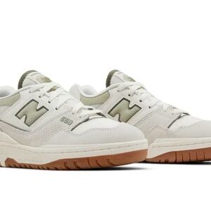 New Balance White/grey and sage Sneakers